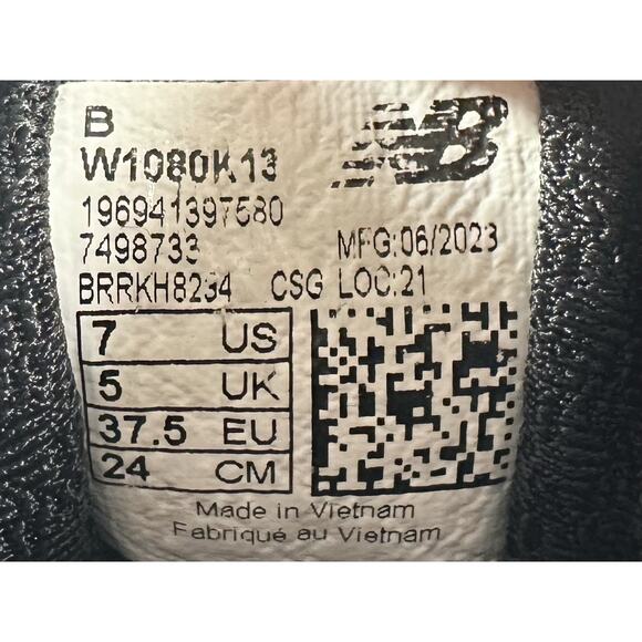 Women's New Balance Fresh Foam X 1080v13 Black Running Shoes Sz 7B Athletic Gym - Picture 13 of 13